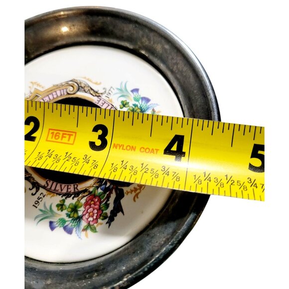 Vintage 1977 Silver Jubilee Queen Elizabeth II Silver-Plated Dish England 4.5" - Picture 7 of 7